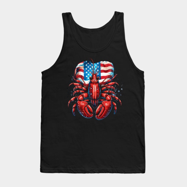 Patriotic Lobster Tank Top by JH Mart